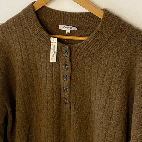 NWT | Madewell | Bowden Henley Sweater in Coziest Yarn - Picture 15 of 17